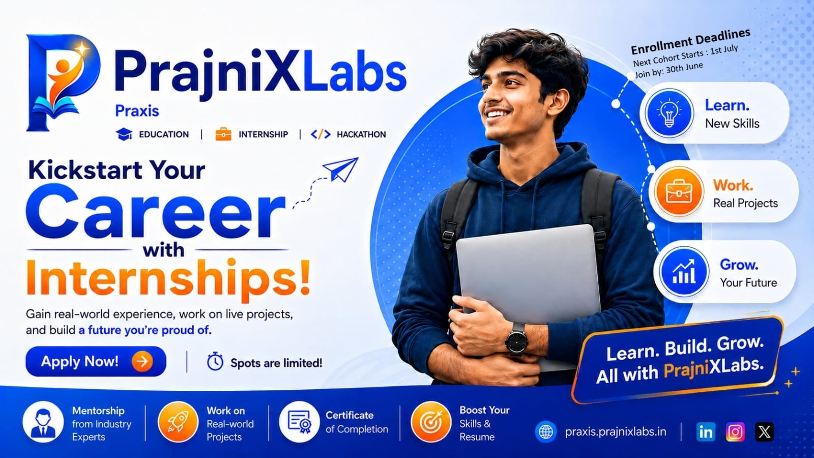 PrajniX Praxis — Kickstart Your Career with Internships
